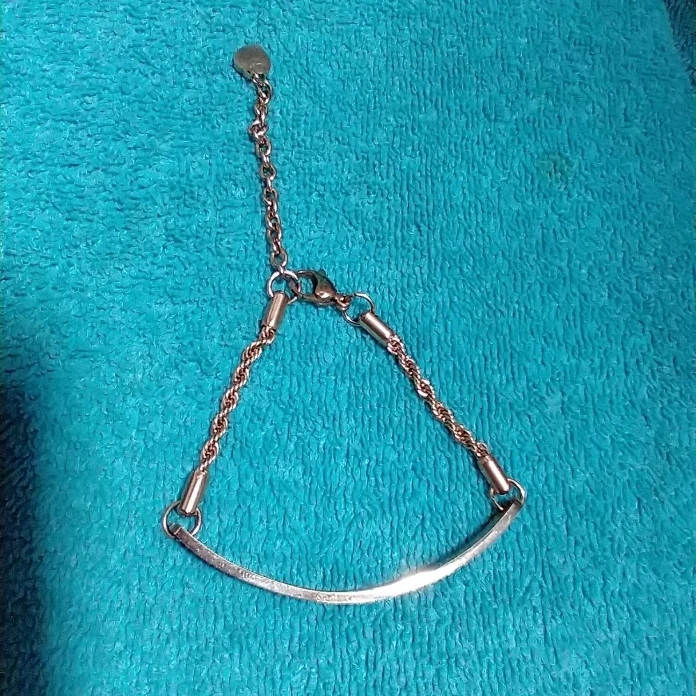 Goldtone Inspirational Chain Bar Bracelet Always Believe In Yourself Vintage